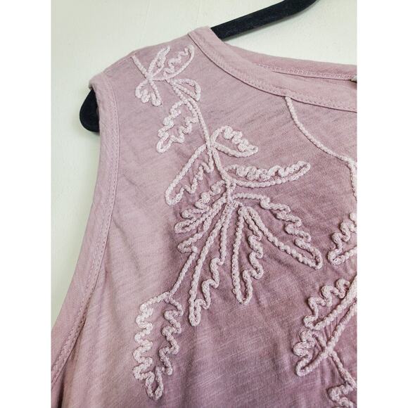Lucky Brand‎ Womens 2X Peasant Top Boho EMBROIDERED Bohemian PLUS SIZE Pink - Picture 2 of 9